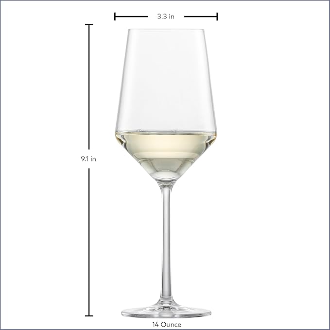 ZWIESEL GLAS Pure Sauvignon Blanc White Wine Glass (Set of 2), Wine Glasses for White Wine, Dishwasher-Safe Tritan Crystal Glasses, Made in Germany (14 Ounce)