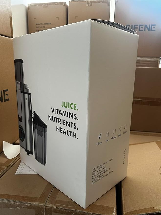 SiFENE Juicer Machine, 800W Centrifugal Juicer with 3.2" Big Mouth for Whole Fruits and Veggies, Juice Extractor Maker with 3 Speeds Settings, Easy to Clean