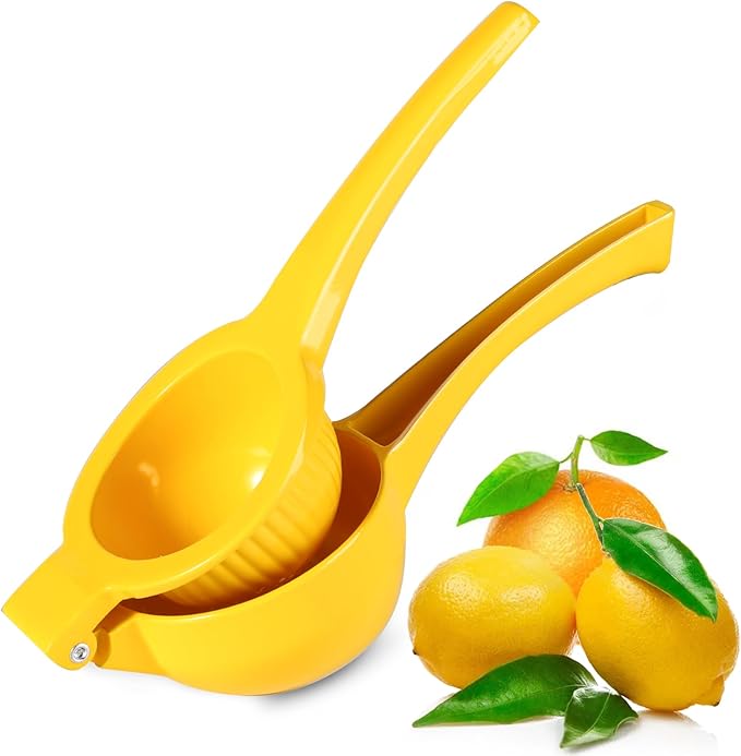 TEZZ Extra Large Citrus Squeezer, Premium Heavy Duty Mental Handhelp Juicer for Lemon, 3.5 Inch Hand Press Lemon Juice Squeeze, Lime Squeezer Bar Tool, Manual Citrus Press