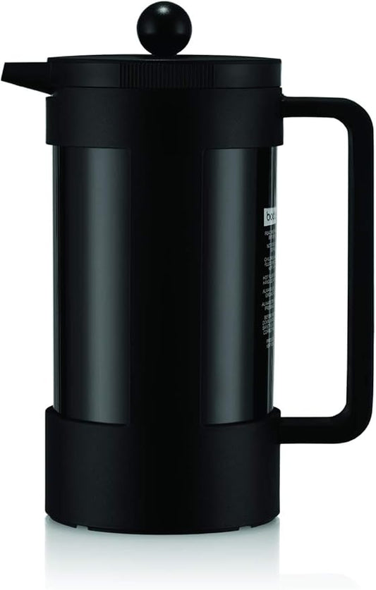 Bodum Bean Sustainable French Press Coffee Maker, 34 Ounce, Black
