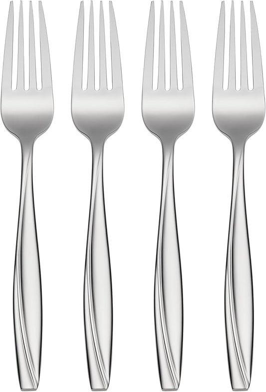 Oneida Camlynn Everyday Flatware Dinner Forks 18/0 Stainless Steel, Set of 4, Silver