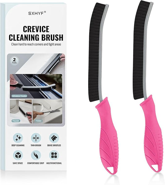 SXhyf Crevice Cleaning Brush - Grout Scrub Brush, House Cleaning Supplies, Gap Cleaning Tools, Home Essentials, Gifts for Women Men, Hard Bristle Crevice Cleaner Brush for Household Use, Bathroom