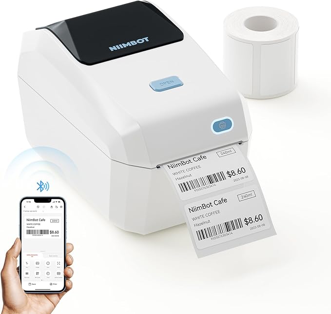 NIIMBOT K3 Label Printer, 3 Inch Label Maker with High-Speed, Bluetooth and USB Connection, Support Smartphone & PC, Thermal Label Maker for Small Business and Home Office