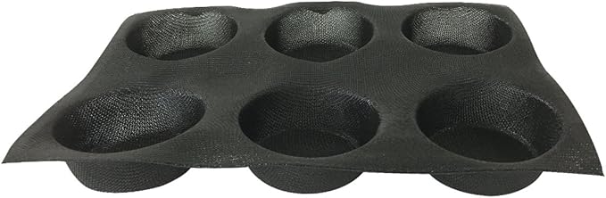 Bluedrop Silicone Bun Bread Form Round Shape Bread Tray Perforated Bakery Molds