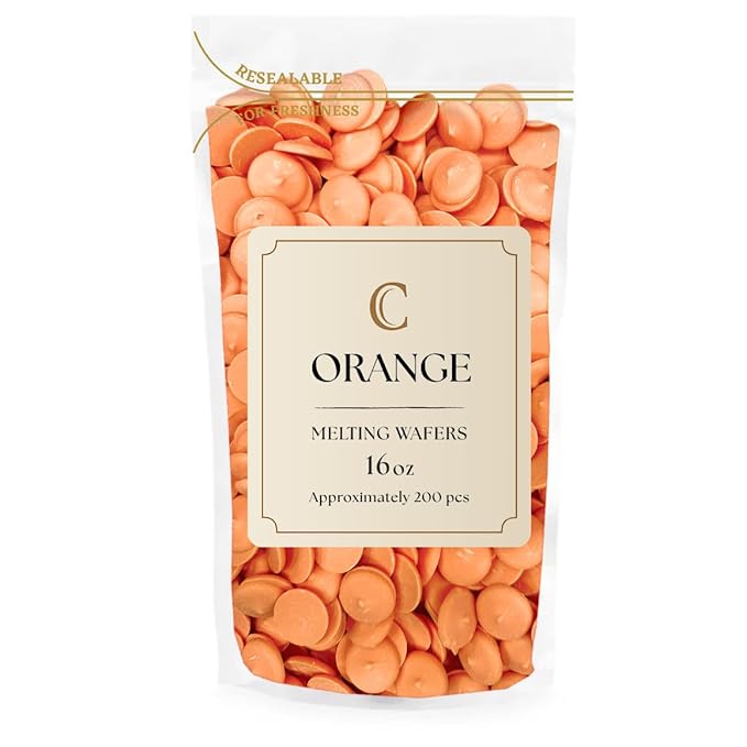 KIDU Orange Chocolate Melting Wafers 16 Ounces Bulk Perfect For Dipping, Deserts, Baking And More - 1 Pound