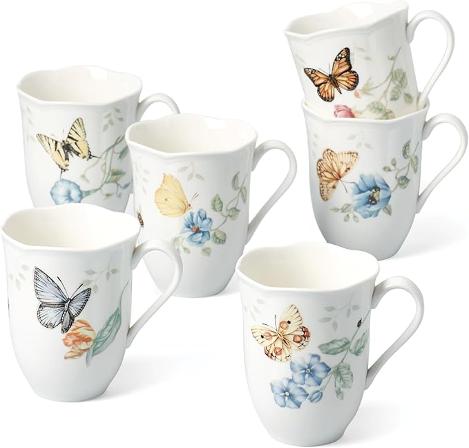 Lenox 892798 Butterfly Meadow 6-Piece Mug Set