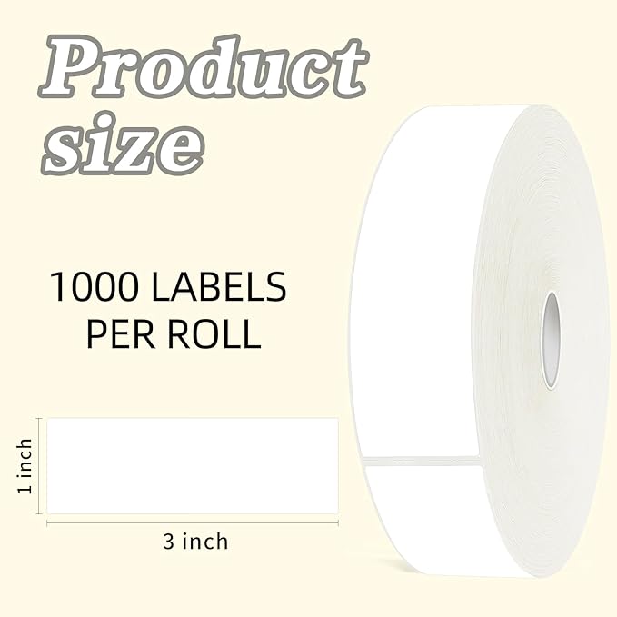 1000 Blank Removable Freezer Labels Water Oil Resistant with Perforation Line for Food Containers Jars Pantry Organization (Ink Quick-Dry，1” x 3”)