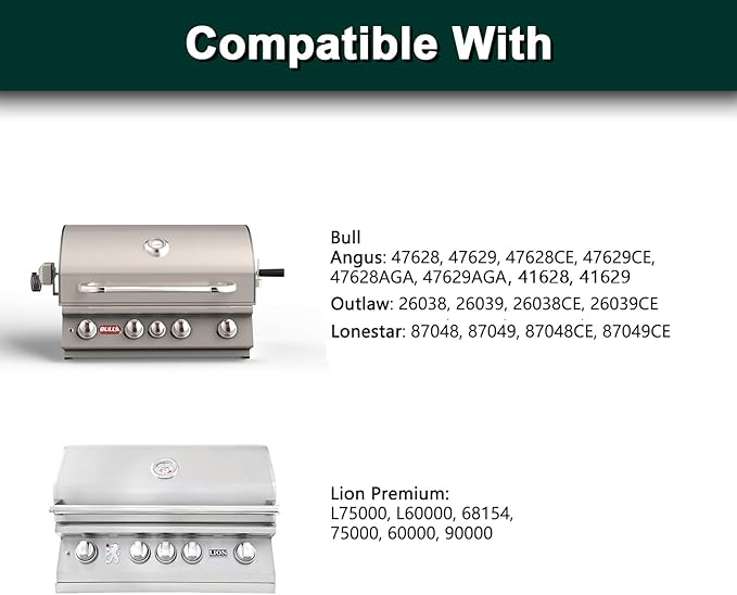 16517 47629 Grill Grates Replacement Parts for Bull Grill Parts 4 Burner 30 Inch Angus 47628 41629 41628 Outlaw 26038 26039 Premium 18249 18248 Lonestar 87049 87048 Lion L75000 Cooking Grates