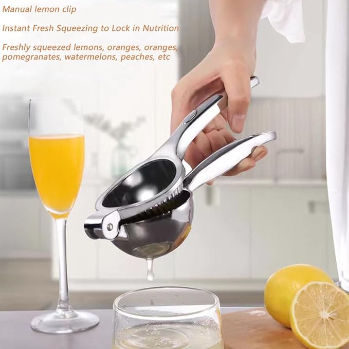 Manual Lime Squeezer, lemon squeezer manual, Stainless Steel citrus juicer for Lemon, Citrus, Lime,Orange, Fruit Squeezer For Extracting Juices metal citrus press