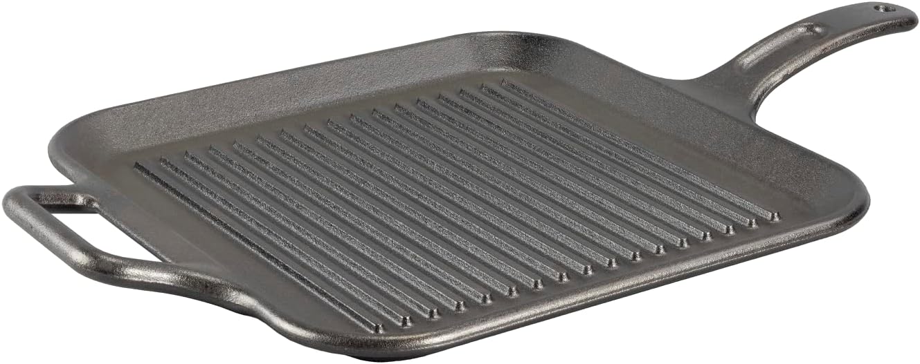 Lodge BOLD 12 Inch Seasoned Cast Iron Grill Pan; Design-Forward Cookware