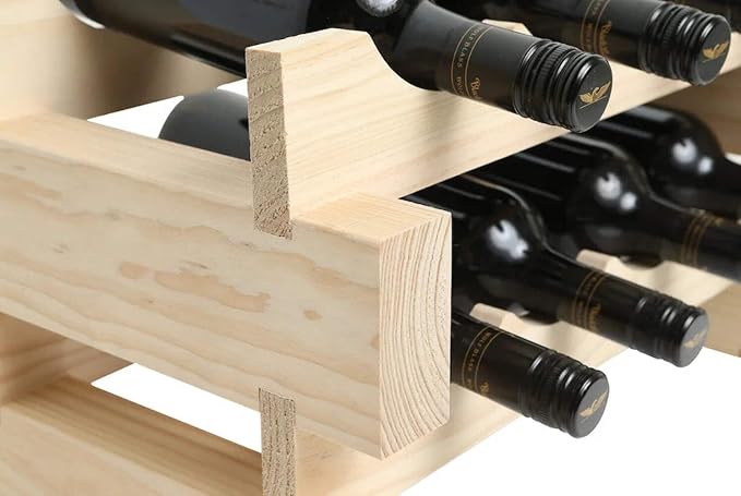72 Bottle Wine Rack (12 Wide) Natural Pine