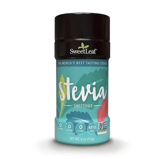 SweetLeaf Stevia Powder Shaker Jar - Zero Calorie Sweetener with Stevia Leaf Extract, No Artificial Sweetener Additives, Sugar Free, Keto Friendly, Non GMO, Gluten Free - 4 Oz (Pack of 1)