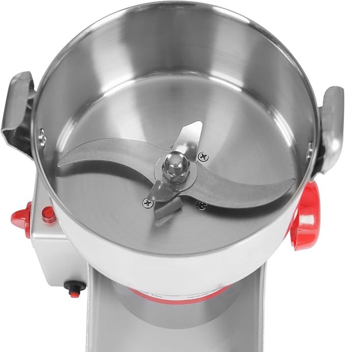 Electric Grain Mill Grinder High Speed 30000r/min Powder Machine Grain Spice Herb Grinder Dry Grinder Machine Stainless Steel Powder Grinder for Dry Spice Herbs Grains Coffee Rice Pepper (1500g 4100W)