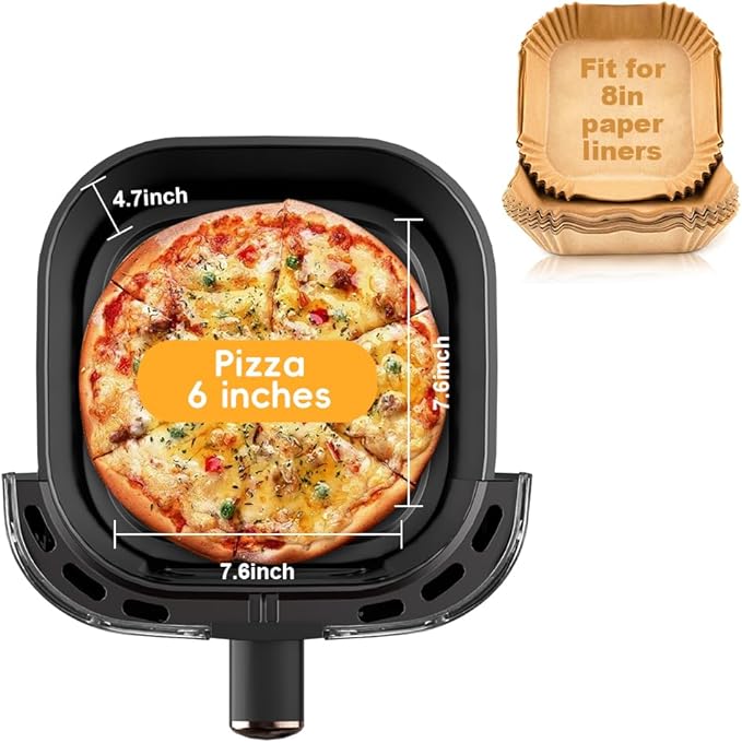 ASZ 5qt Air Fryer Digital for dorm office- Compact Airfryer Design for 2-3 people, 8 in 1 Presets Bake Toast Broil Reheat Bacon Fries Chicken Shrimp Non-Stick Kitchen Airfry Countertop Gift