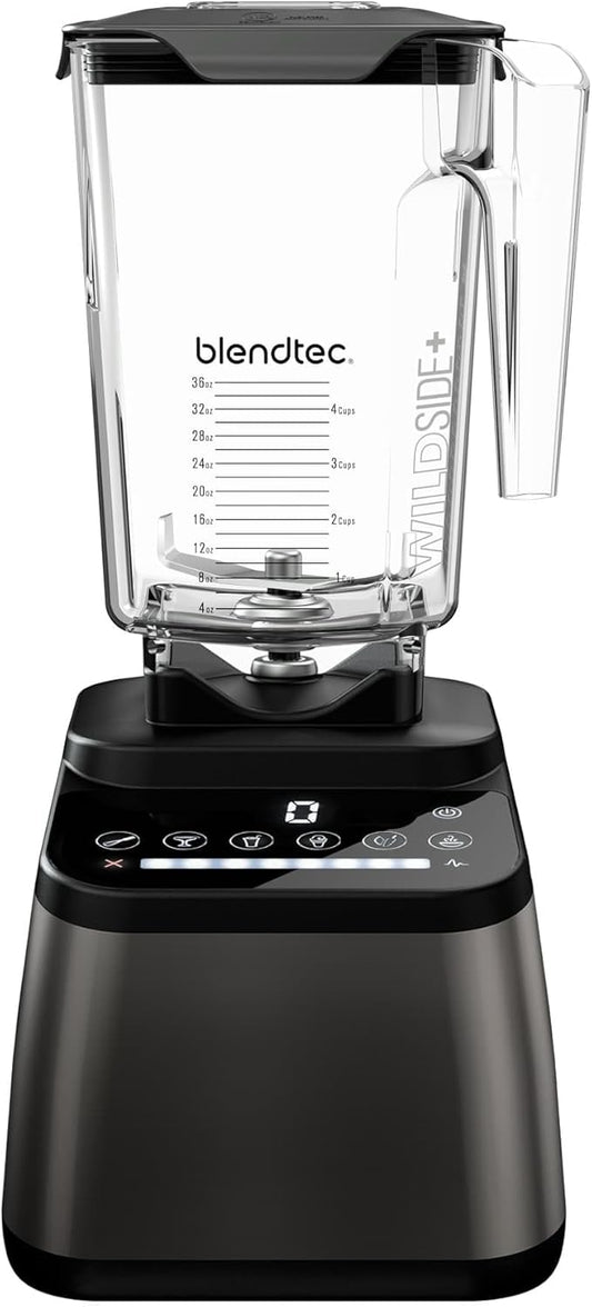 Blendtec Original Designer Series Blender and 90 Oz WildSide+ Jar - Kitchen Blender Bundle - Gunmetal