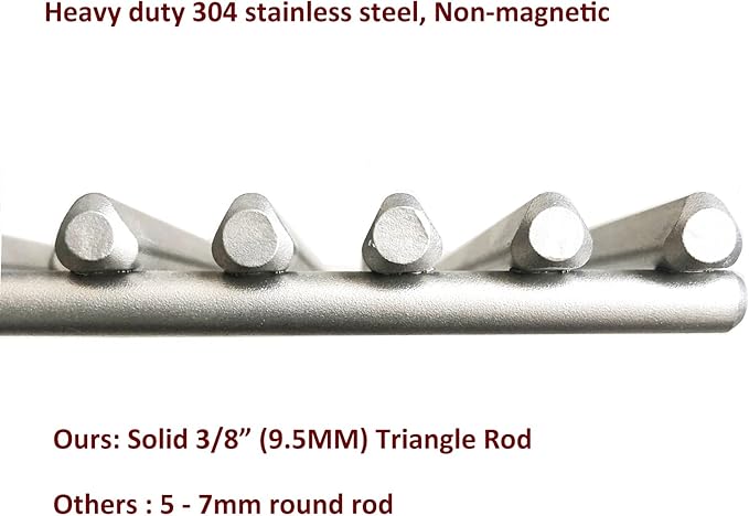 9.5MM 19.5" Sear Grate for Weber Genesis 300 Series, E310 E320 E330 S310 S320 S330, Weber Grill Grate Stainless Steel Cooking Grates Replacement Parts Weber Genesis Grill Grates 7528 7524