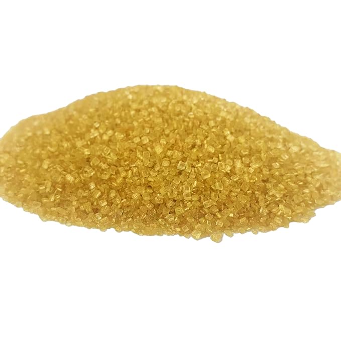 Sentovac Gold Sanding Sugar for Baking Edible Sparkling Sugar Sprinkles Coarse Sugar Crystals for Baking Topping Cake Cookie Cupcake Topper Ice Cream Decoration Supplies 3.2 OZ