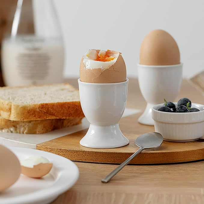 Egg Cups Set of 6 Ceramic Egg Stand Holder Kitchen Egg Cup Small Fruit Cup Snack Candy Cup Egg Cups for Soft Boiled Eggs Breakfast Party Dinning 2.56 x 1.97 inch