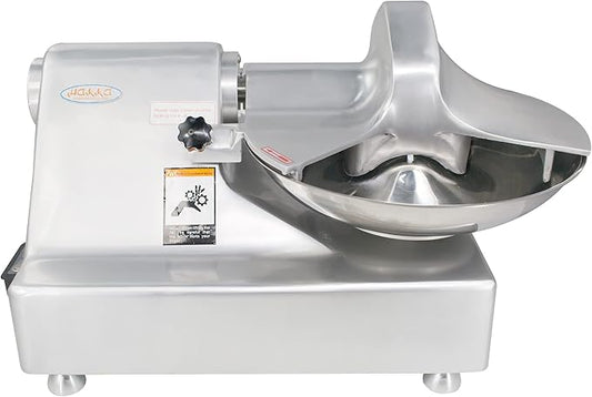 Hakka Commercial 5.5 L Multifunction 15in Meat Bowl Cutter Mixer and Buffalo Chopper Food Processor Heavy Duty Food Mixing Meat Grindering Meat Chopping Machine