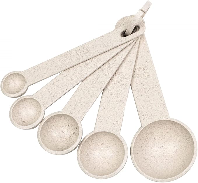 Beille Cream Wheat Straw Measuring Cups Spoons Set Cooking Baking Tools 10pc