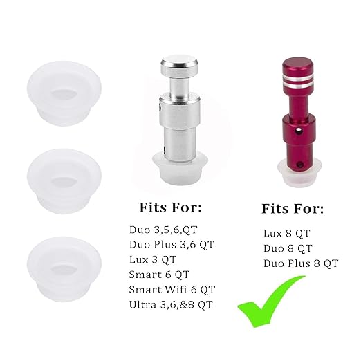12 Pcs Instapot Replacement Float Valve Gaskets - Float Valve Sealer for Instant Pot Duo 3, 5, 6, 8 Qt, Duo Plus, Ultra, LUX 3, 8 Qt, Float Sealing Caps Float Valve Silicone Caps