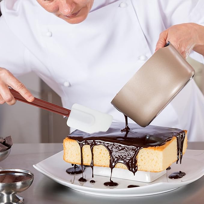 13.5 INCH Silicone Spatulas Heat Resistant Heavy Duty Rubber Spatulas Commercial Spatulas Set for Kitchen Use Silicone Cooking Utensils Sets of 2