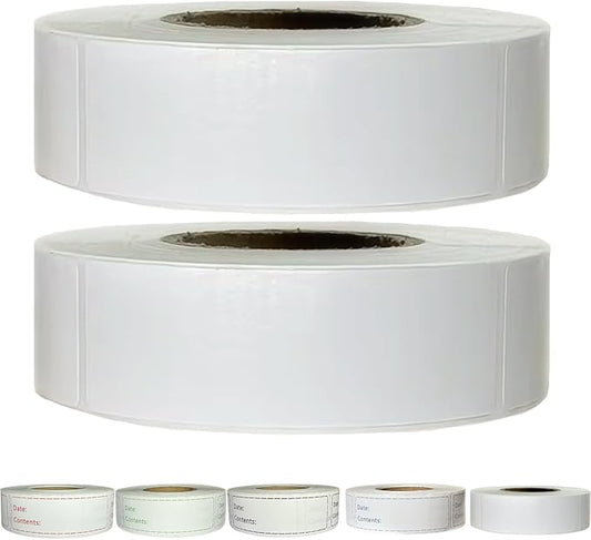 1000pcs Freezer Labels,1x3 inch for Food containers,Food Labels Quick and Easy to Remove- Easy to Write on(White)