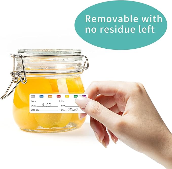 STARLIBOO Removable Freezer Labels, 1x3 Inch, 300pcs, Waterproof Oil Resistant Easy Clean Leaves No Residue