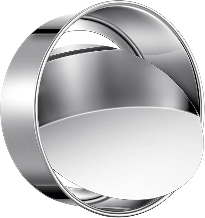 7 Inch Round Cake Pans, Removable Bottom & Easy Releasing, 304 Stainless Steel Cake Pan, Non-Toxic & Healthy Cake Baking Cheesecake Pan, Leakproof & Nonstick