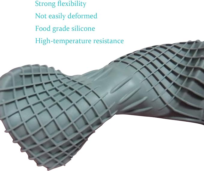 Mini Silicone Oven Mitts Set, Oven Mitts Heat Insulation, Oven Gloves for Kitchen Cooking and Baking, Protecting Fingers Mini Oven Hand Clips are Sold in Pairs(Square-Gray)