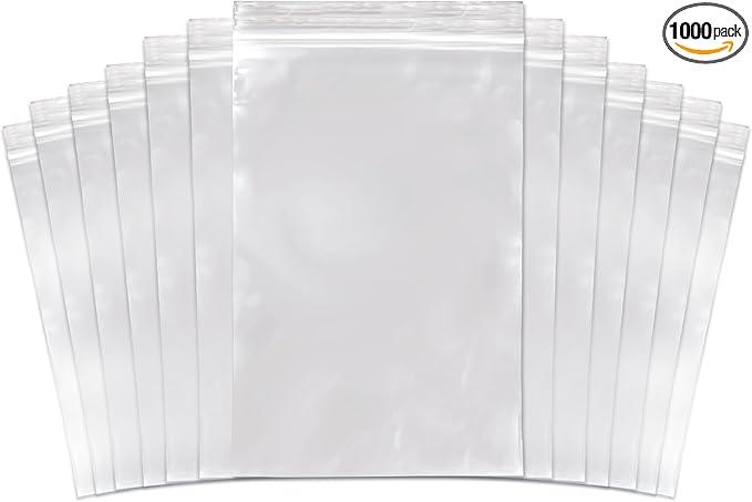 SNL | 4" X 6" - 2 MIL - 1,000 Bags | Medium | Strong | Zipper Lock Reclosable, Clear, Disposable, Plastic Bags, For Food and Storage