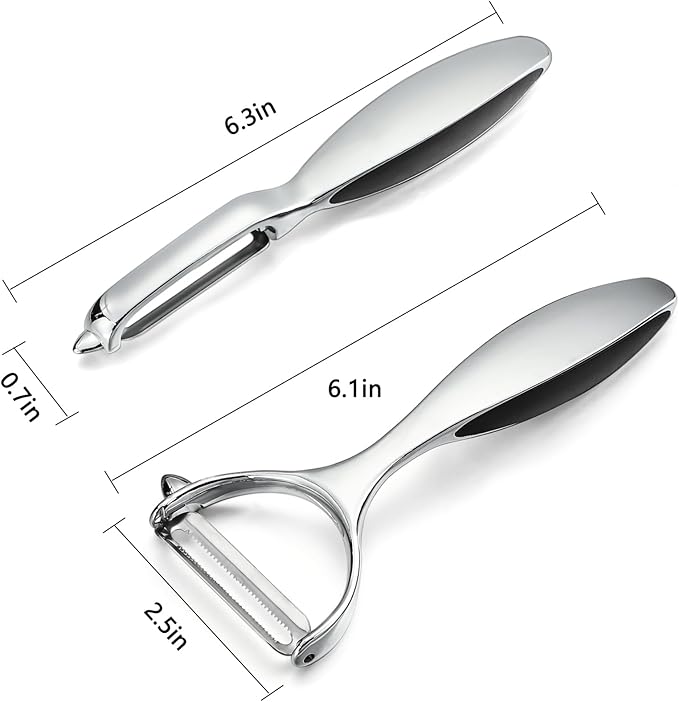 Vegetable Peeler Stainless Steel Potato Peelers Y-Shaped and I-Shaped Peelers,Veggie Carrot Fruit Peelers for Home kitchen