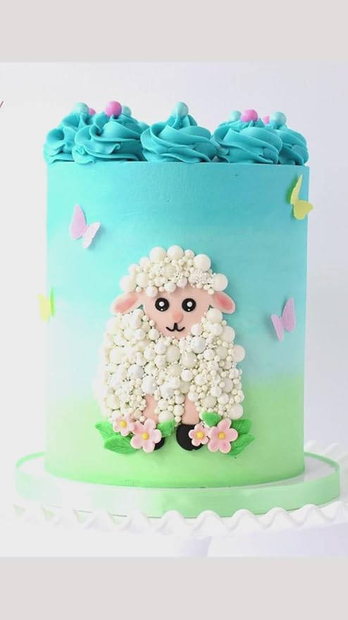 4 in 1 Edible White Pearl Sugar Sprinkles 6 oz, 4 sizes Candy Pearls Ideal for Baking, Cake and Cupcake Toppers, Cookie Decoration, Ice Cream Topping, Wedding Shower Valentines Halloween Christmas