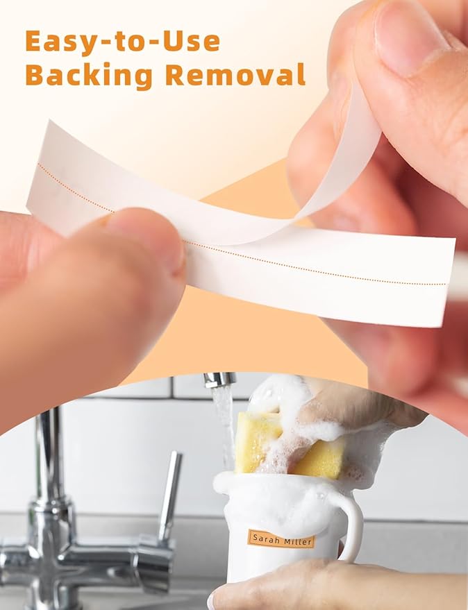 MakeID E1 Q1 Label Maker Tape Refills, 5-Roll 16mm x 4m (0.63" x 13') Continuous Consumables Thermal Laminated Office Labeling Tape Replacement