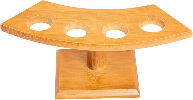 Japanese Style Temaki Sushi Roll Holder Ice Cream Cone Holder With 1-5 Compartments Holes, Kitchen Dining Decor Display Stand, Restaurant Supply Serveware (4 Holes)