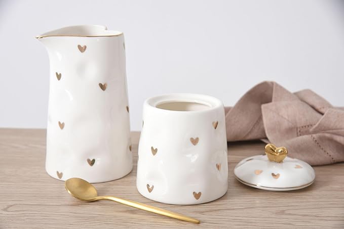 Heart To Heart Sugar Bowl & Creamer Set