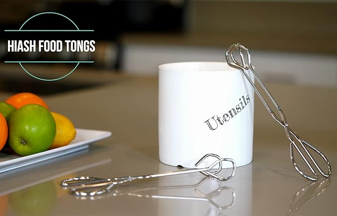 9-Inch Heavy Duty Stainless Steel Kitchen Tongs - Comfortable Ergonomic Grip, Scissor Design, Heat Resistant for BBQ and Cooking