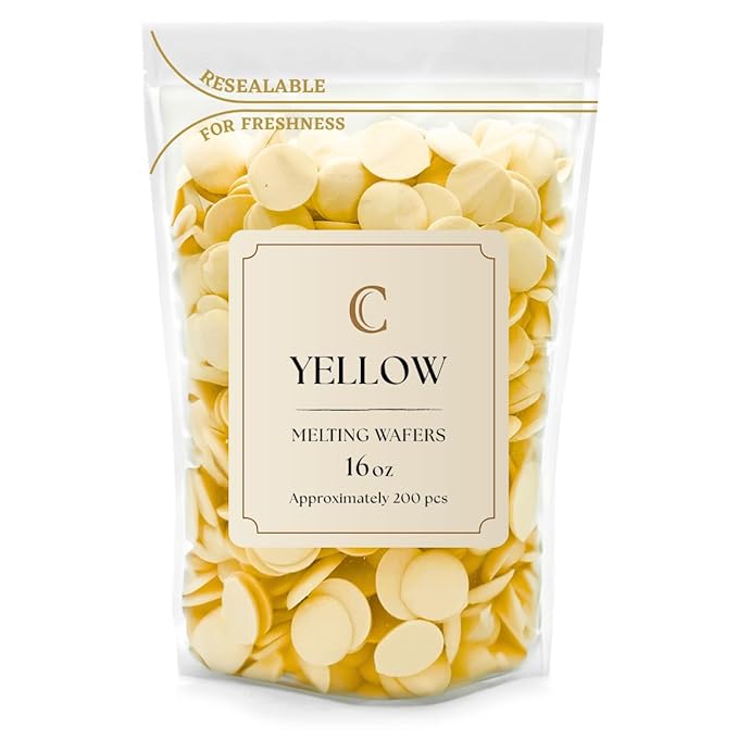 KIDU Yellow Chocolate Melting Wafers 16 Ounces Bulk Perfect For Dipping, Deserts, Baking And More - 1 Pound