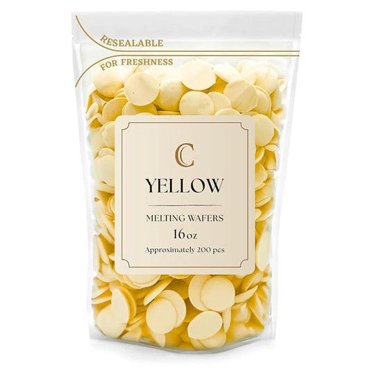 KIDU Yellow Chocolate Melting Wafers 16 Ounces Bulk Perfect For Dipping, Deserts, Baking And More - 1 Pound