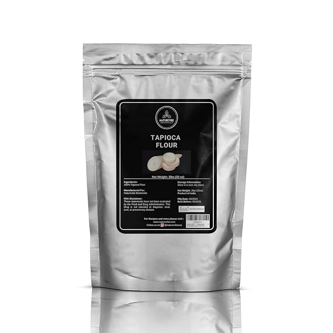 Naturevibe Botanicals Tapioca Flour 2lb Premium Quality | Used for Baking and as Thickener
