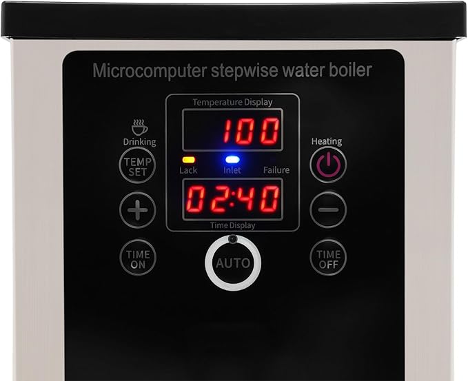 Step-Heating Commercial Hot Water Dispenser, 10L/2.64Gal Hot Water Boiler Dispenser Electric Water Pot Boiler Commercial Boiling Water Machine for Tea Coffee Shop Dessert Shop Hotel - 25L/H 2500W