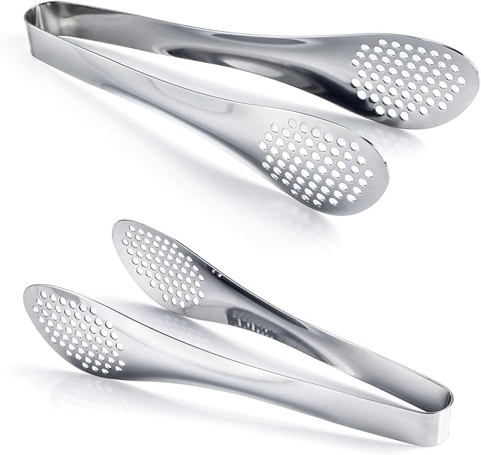 MSY BIGSUNNY 9 inch Buffet Tongs, Set of 2 Stainless Steel Food Serving Tongs