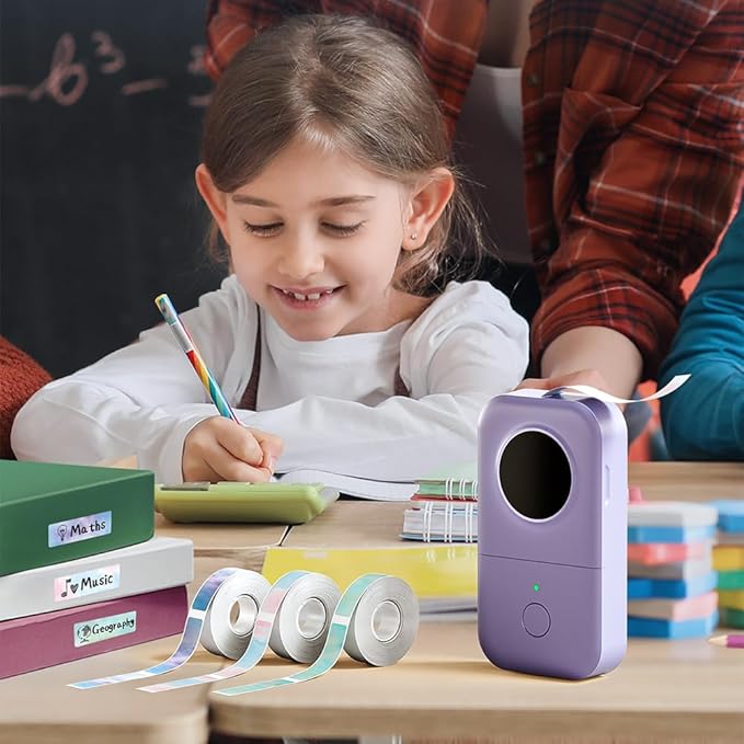 Phomemo D30 Label Makers Machine - Portable Bluetooth Mini Sticker Thermal Label Printer Handheld Rechargeable, Easy to Use for Office Home Organization, Rich Icon Font Multiple Templates