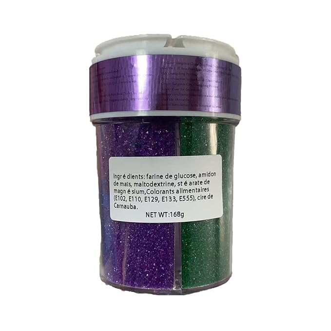 Sentovac 4-Colors Sanding Sugar for Baking Edible Sparkling Sugar Sprinkles Coarse Sugar Crystals for Baking Cake Cookie Cupcake Topper Ice Cream Decoration Supplies（Purple Yellow Green Pink）