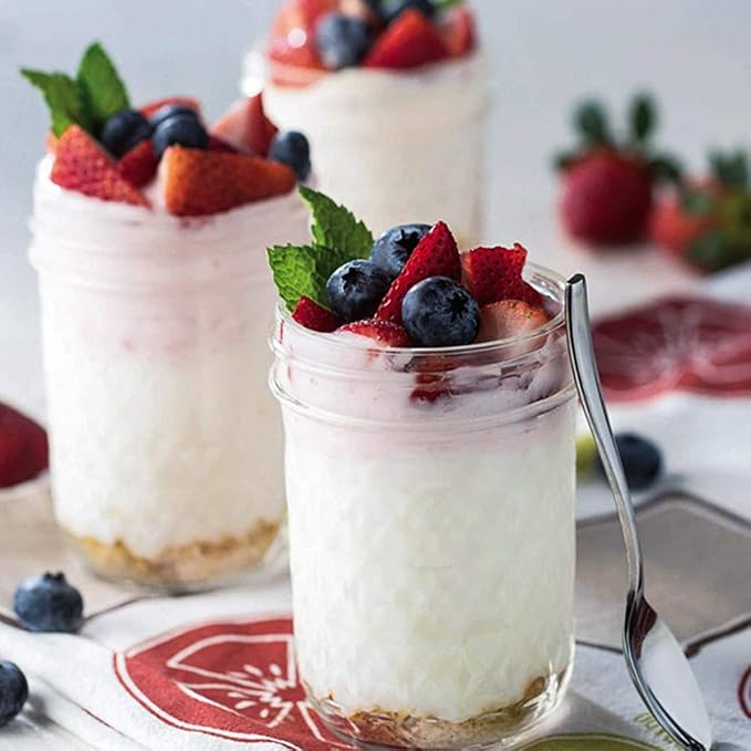 12 Pack Glass Mason Canning Jars With Regular Lids, Ideal for Jam, Jelly, Honey, Wedding Favors, Shower Favors, Baby Foods, DIY - 4 OZ x 4, 8 OZ x 4, 12 OZ x 4