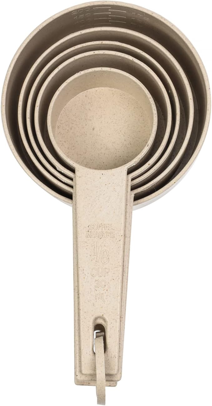 Beille Cream Wheat Straw Measuring Cups Spoons Set Cooking Baking Tools 10pc