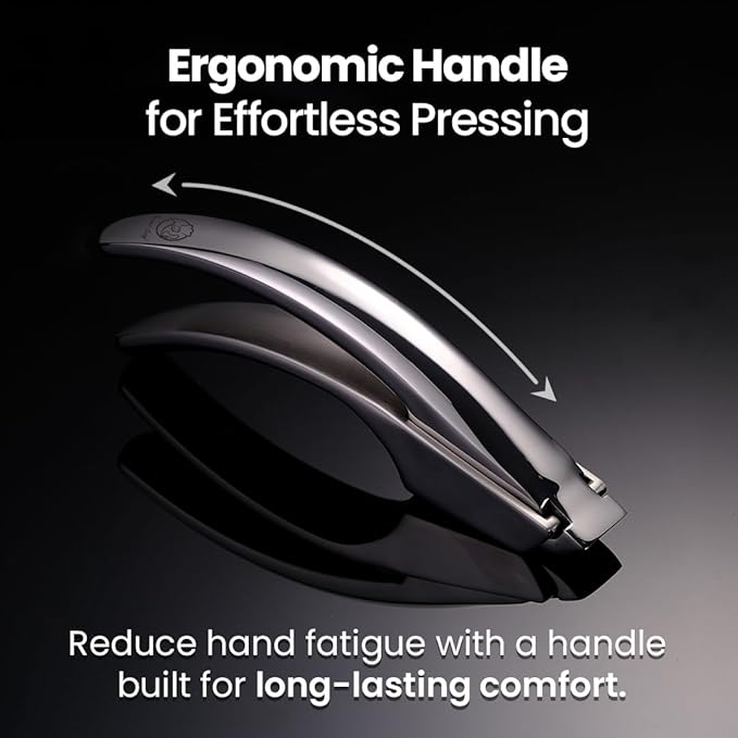 No Peeling Required Garlic Press Stainless Steel with Detachable Handle for Fine Mincing-Premium Garlic Mincer Tool, Rust-Proof, Easy to Clean, Dishwasher Safe Garlic Crusher with Lifetime Replacement