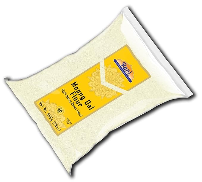 Rani Moong Flour (Mung Bean Flour, Green Gram Flour) 28oz (1.75lbs) 800g ~ All Natural | Vegan | Gluten Friendly | NON-GMO | Kosher | Indian Origin