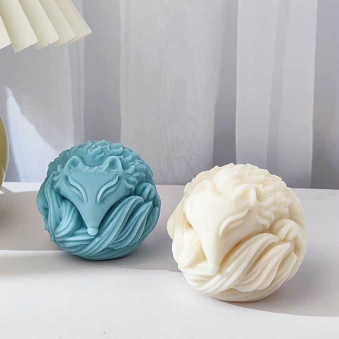 Fox Fox Candle Animal Wolf 3D Animal Candle Silicone Mold for Resin Cake Resin Making Molds Candle Making Molds Craft Supplies Jewelry Casting Mold