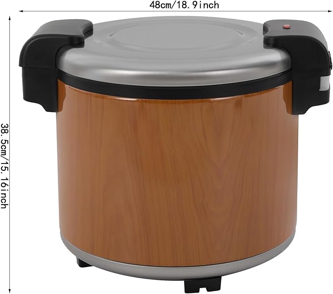 Commercial Electric Rice Warmer-23L/6Gal Large Capacity Food Warmer with Non-Stick Inner Pot,Surround Heating & One-Touch Operation,Perfect for Restaurants,Buffets, Catering,Hotels,Parties (Burlywood)